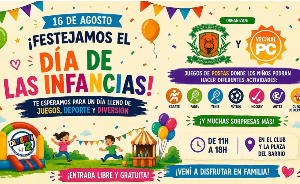 PUNTA CHACRA PREPARA UNA GRAN JORNADA PARA CELEBRAR EL DÍA DE LAS INFANCIAS