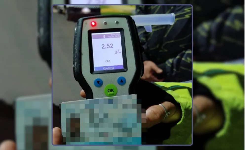 LO FRENARON EN UN OPERATIVO Y DESCUBRIERON QUE TENÍA 2,50 G/L DE ALCOHOL EN SANGRE