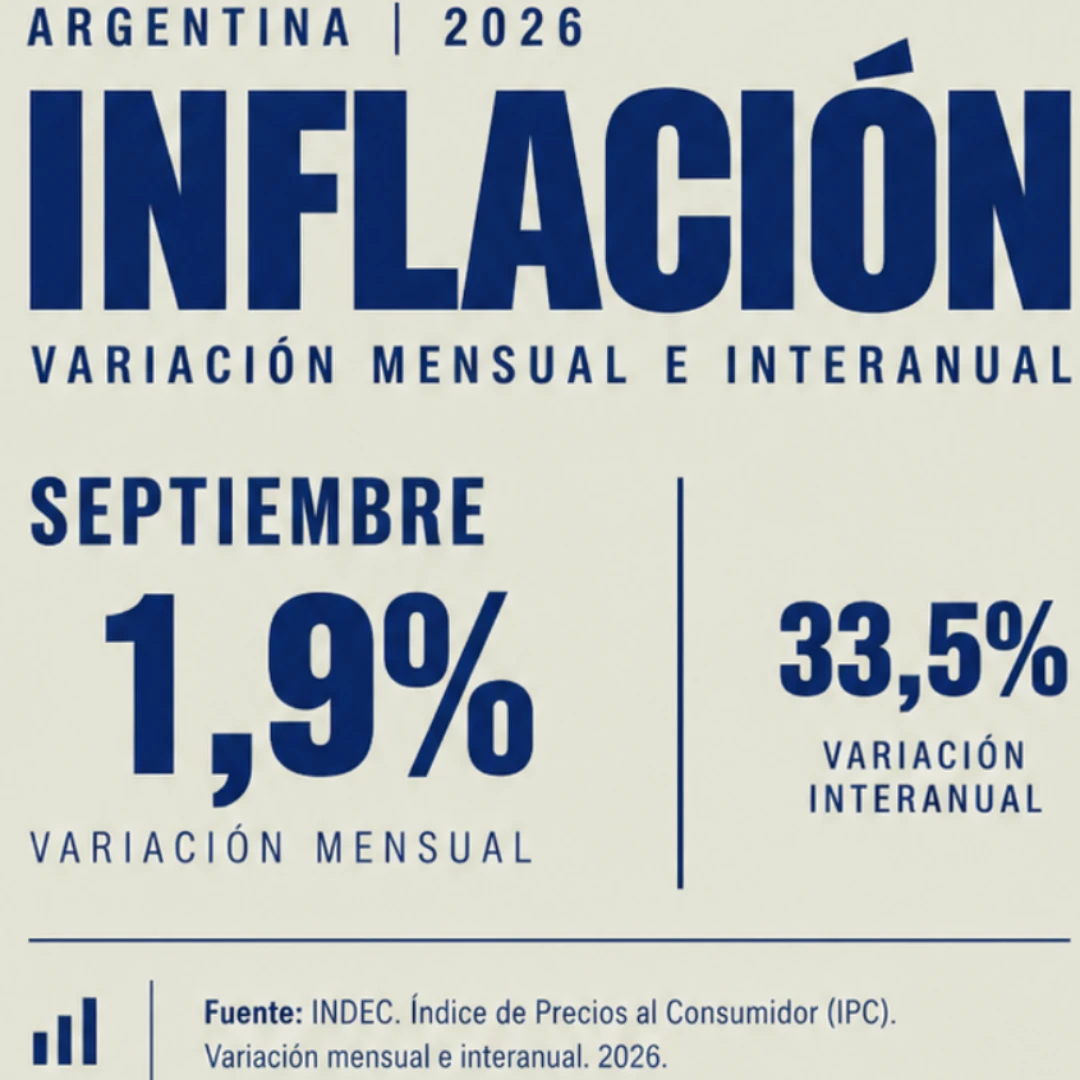 LA INFLACIÓN DE SEPTIEMBRE FUE DEL 1,9% Y ACUMULÓ UN 33,4% INTERANUAL